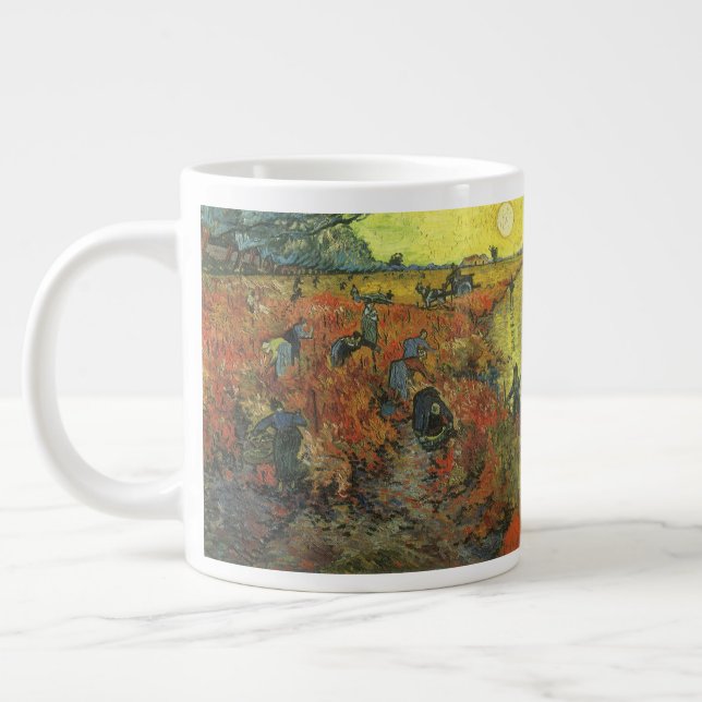 Vincent van Gogh - Den röda vingården Jumbo Mugg (Vänster)