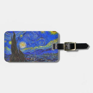 Vincent Van Gogh - den Starry natten (1889) Bagagebricka
