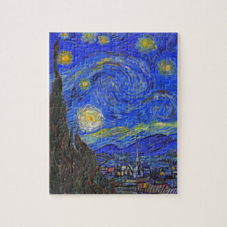Vincent Van Gogh - den Starry natten (1889) Pussel