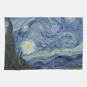 Vincent Van Gogh den Starry natten, Juni 1889 Kökshandduk