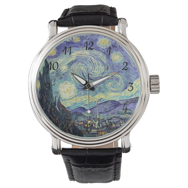 Vincent Van Gogh/ Den stjärnbeströdda natten    Armbandsur (Framsida)