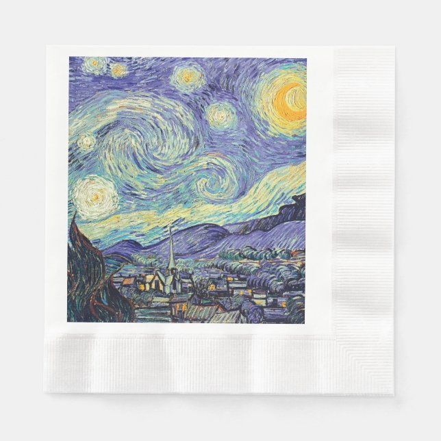 Vincent Van Gogh/ Den stjärnbeströdda natten    Pappersservett (Framsidan)