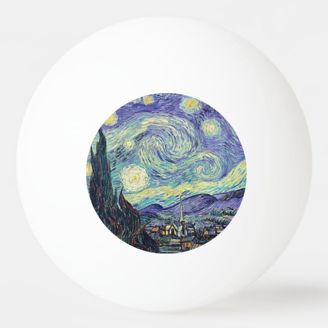 Vincent Van Gogh/ Den stjärnbeströdda natten     Pingisboll (Framsidan)