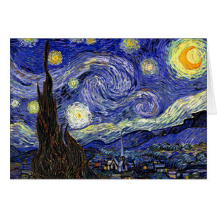 Vincent Van Gogh - Den stjärnklara natten Konstver Hälsningskort