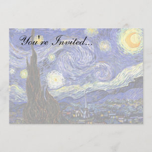 Vincent Van Gogh - Den stjärnklara natten Konstver Inbjudningar