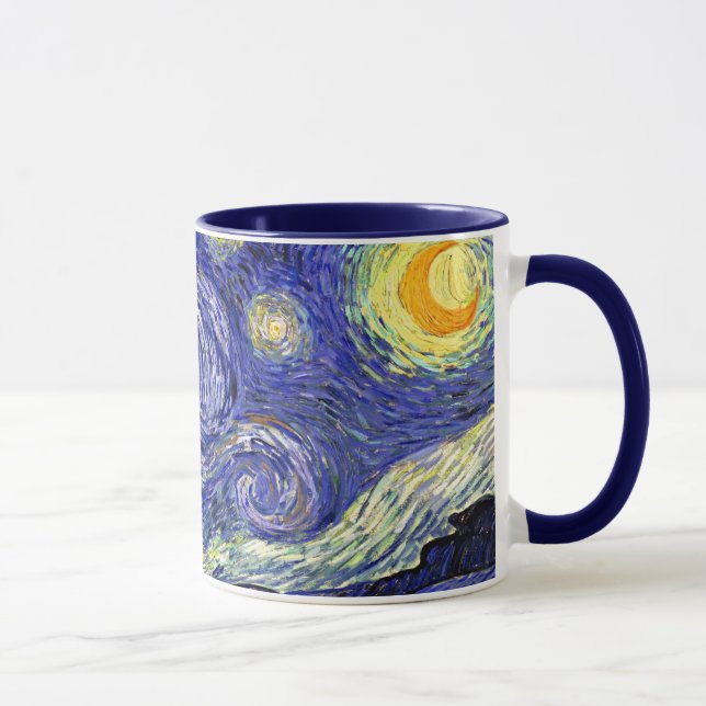 Vincent Van Gogh - Den stjärnklara natten Konstver Mugg (Höger)