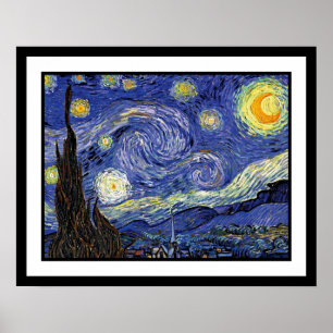Vincent Van Gogh - Den stjärnklara natten Konstver Poster