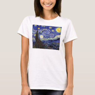 Vincent Van Gogh - Den stjärnklara natten Konstver Tee Shirt