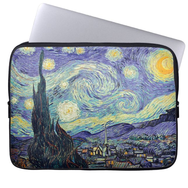 Vincent Van Gogh. Den stjärnklara natten Laptop Fodral (Framsidan)