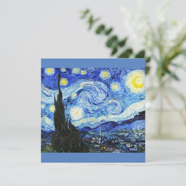 Vincent Van Gogh, Den stjärnklara natten målning Julkort (Stående Fram)