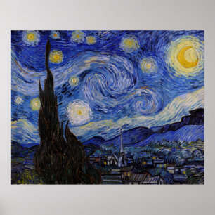 Vincent Van Gogh - Den stjärnklara natten Poster