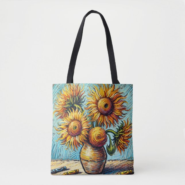 Vincent Van Gogh Design 2: De tre solrosarna Tygkasse (Framsida)