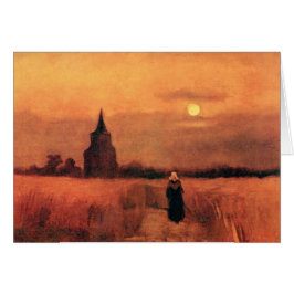 Vincent Van Gogh - Det gamla tornet på fälten Hälsningskort