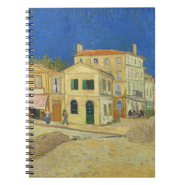 Vincent Van Gogh Det gula huset blå himmel målning Anteckningsbok (Framsidan)
