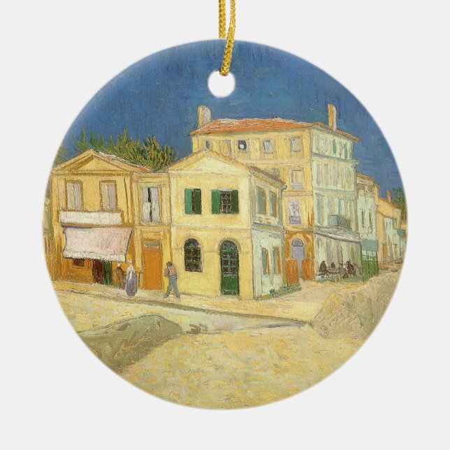 Vincent van Gogh - Det gula huset (gatan) Julgransprydnad Keramik (Framsidan)