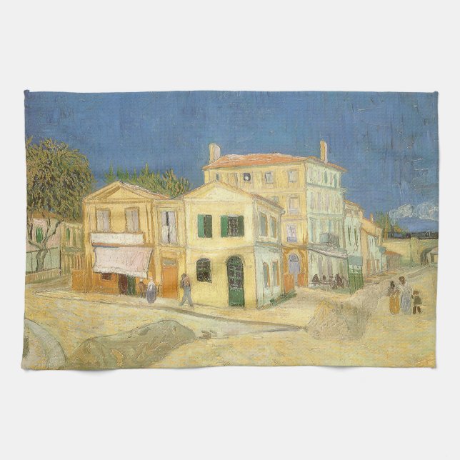 Vincent van Gogh - Det gula huset (gatan) Kökshandduk (Horisontell)