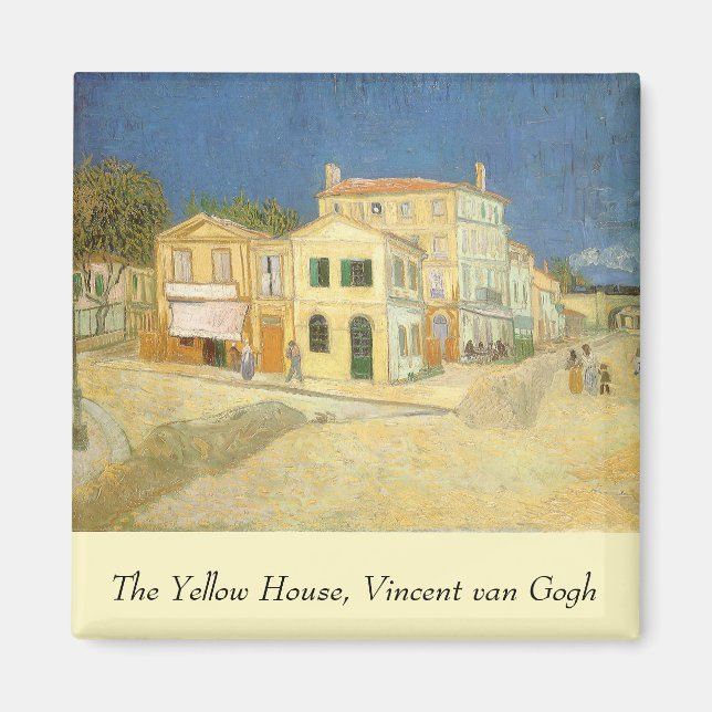 Vincent van Gogh - Det gula huset (gatan) Magnet (Framsidan)