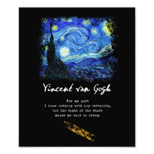Vincent Van Gogh. Dikt av Starry Night Painting Fototryck
