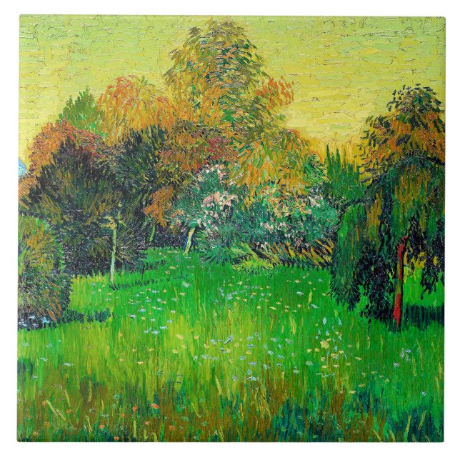 Vincent van Gogh, diktarens trädgård, Kakelplatta (Framsidan)