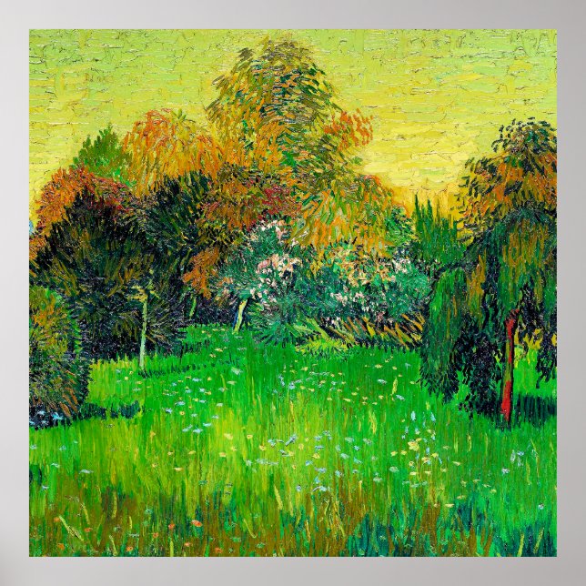 Vincent van Gogh, diktarens trädgård, Poster (Framsidan)