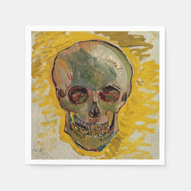 Vincent van Gogh - Dödskalle 1887 #2 Pappersservett (Framsidan)