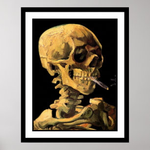 Vincent Van Gogh - Dödskalle med brinnande cigaret Poster