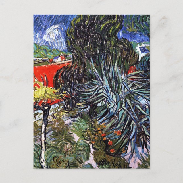 Vincent Van Gogh - Doktor Gachets Garden in Auvers Vykort (Framsida)