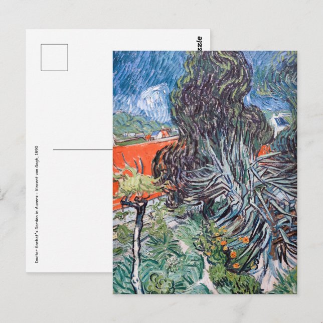 Vincent van Gogh - Doktor Gachet's Garden Vykort (Fram/baksida)