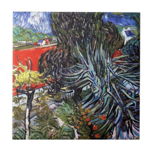 Vincent Van Gogh - Doktor Gachets trädgård i Auver Kakelplatta