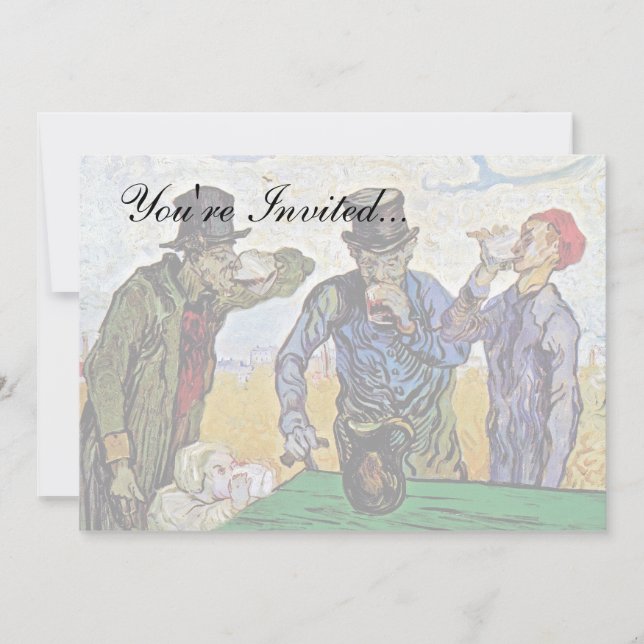 Vincent Van Gogh - Drickare - Finkonst Inbjudningar (Framsida)