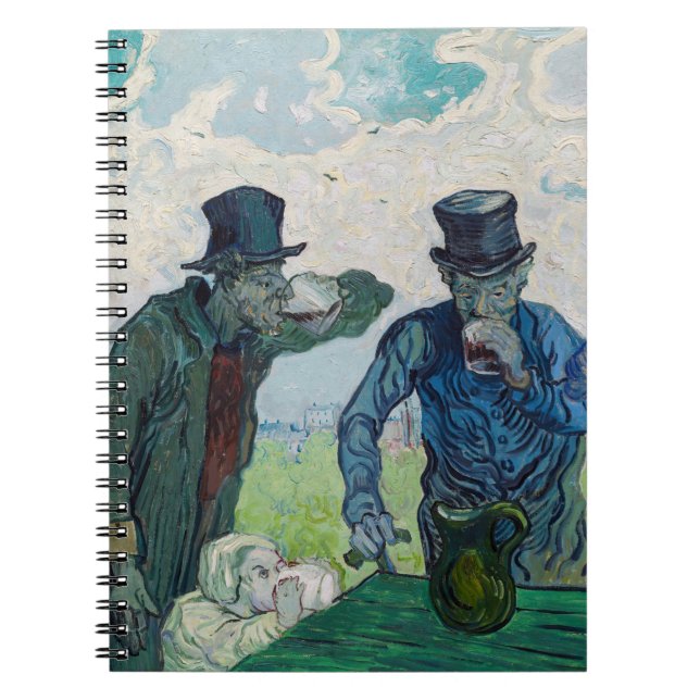 Vincent van Gogh - Drinkers, efter Daumier Anteckningsbok (Framsidan)