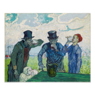 Vincent van Gogh - Drinkers, efter Daumier Fototryck