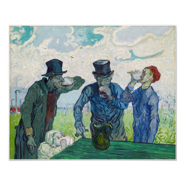Vincent van Gogh - Drinkers, efter Daumier Fototryck (Framsidan)