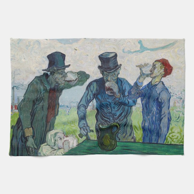 Vincent van Gogh - Drinkers, efter Daumier Kökshandduk (Horisontell)