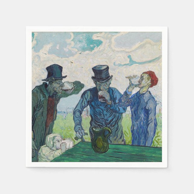 Vincent van Gogh - Drinkers, efter Daumier Pappersservett (Framsidan)
