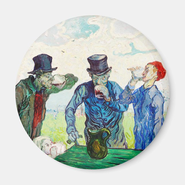 Vincent Van Gogh, Drinkers Fine Art Magnet (Framsidan)