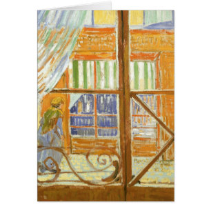 Vincent van Gogh - En slaktarbutiks fönsterutsmyck Hälsningskort