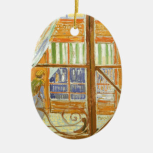 Vincent van Gogh - En slaktarbutiks fönsterutsmyck Julgransprydnad Keramik