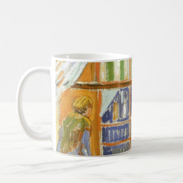 Vincent van Gogh - En slaktarbutiks fönsterutsmyck Kaffemugg (Vänster)