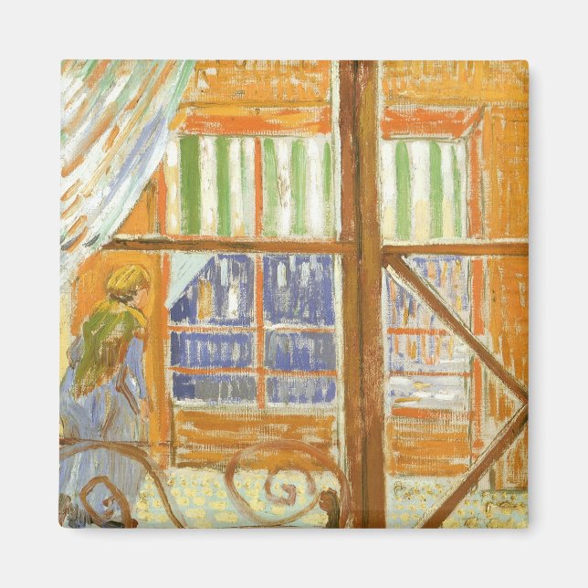 Vincent van Gogh - En slaktarbutiks fönsterutsmyck Magnet (Framsidan)