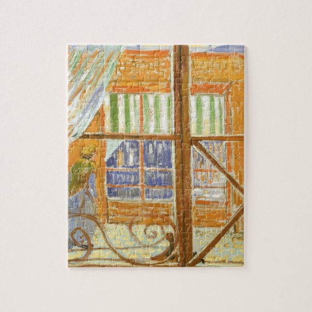 Vincent van Gogh - En slaktarbutiks fönsterutsmyck Pussel (Vertikal)