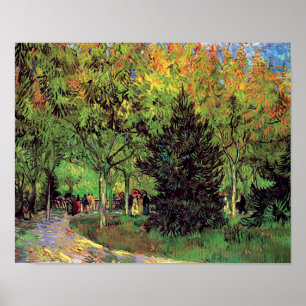 Vincent Van Gogh - En väg i den offentliga trädgår Poster