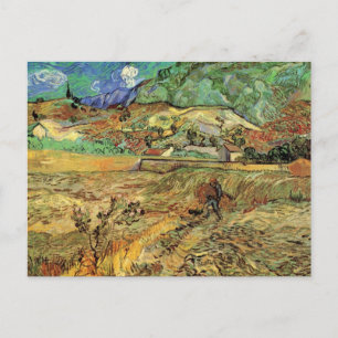Vincent van Gogh - Enabled Wheat Fält w Peasant Vykort