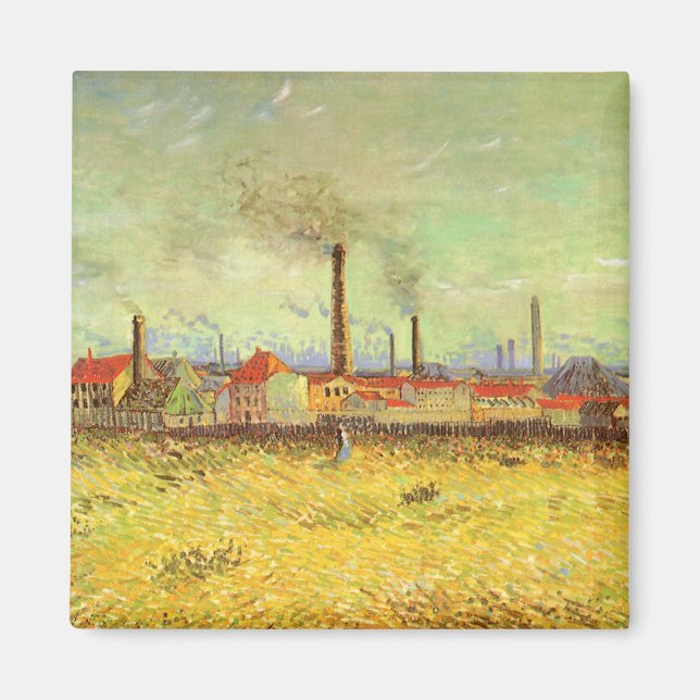 Vincent van Gogh - Fabriker i Asnieres Magnet (Framsidan)