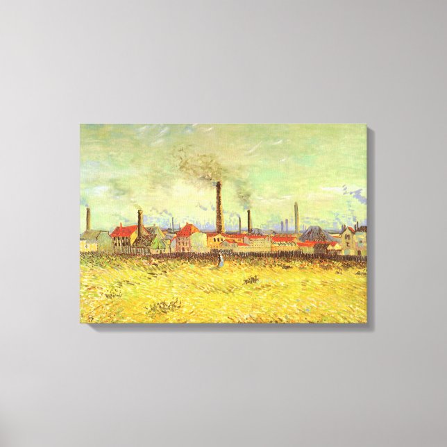 Vincent van Gogh - Fabriker vid Asnières Canvastryck (Framsida)