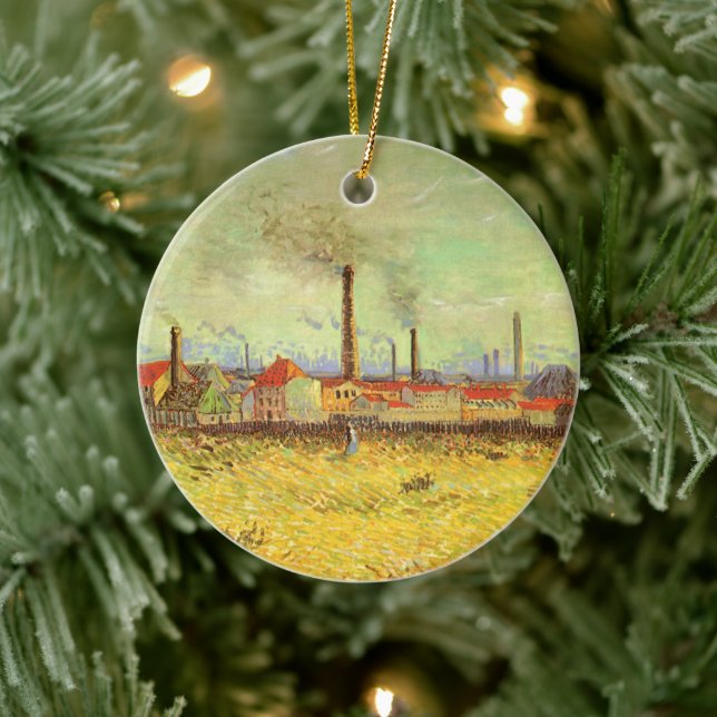 Vincent van Gogh - Fabriker vid Asnières Julgransprydnad Keramik (Träd)