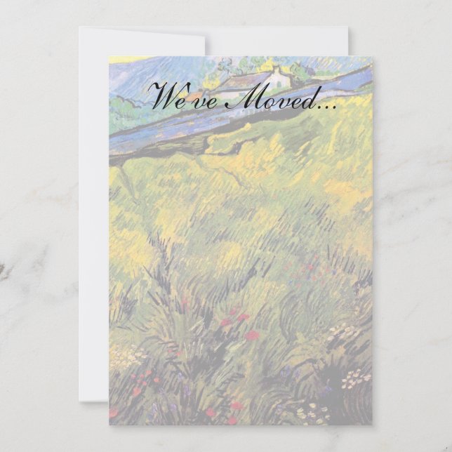 Vincent Van Gogh - Fält av Vår vete Meddelande (Framsida)