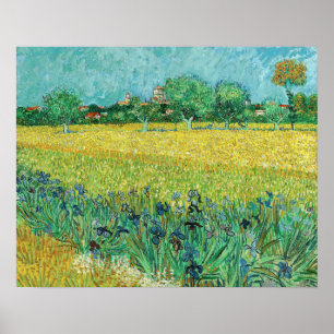 Vincent van Gogh - Fält med irisar nära Arles Poster