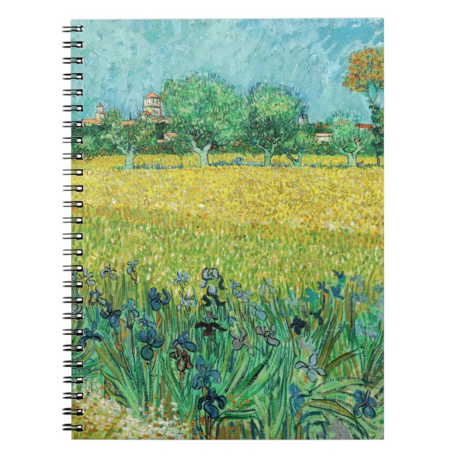 Vincent van Gogh - Fält med Irises nära Arles Anteckningsbok (Framsidan)