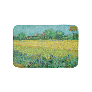 Vincent van Gogh - Fält med Irises nära Arles Badrumsmatta